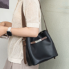 d52f0849b035691b23fa77e23ddfbf93 Women's Split Cowhide Leather Bucket Shoulder Bag