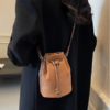 Women's Mini Drawstring Bucket Crossbody Bag