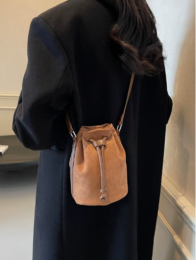 Women's Mini Drawstring Bucket Crossbody Bag