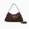 Women's Genuine Leather Shoulder & Crossbody Bag with Clasp Closure