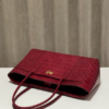 Crocodile Embossed Top Grain Leather Tote Bag – JD-78866