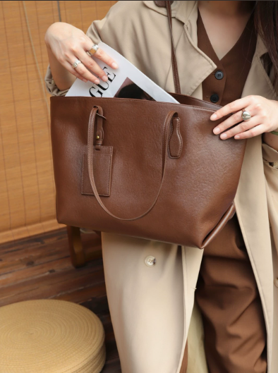 e80140078769372e7110e5bf96309411 Top Grain Leather Women’s Work Tote Bag – PYF-911