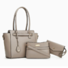 e9ea1dac11ef3b431a418680d6621301 Women's 3-Piece PU Leather Tote Bag Set with Belt Detail