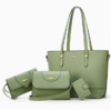 ed4c0b540aa2b0be76704293ff6c0ee3 Women's 4-Piece PU Leather Bag Set with Woven-Texture Detail