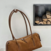 fe61309e9054aa788d2f7ab865da4059 Women's Genuine Leather Shoulder Bag with Zip Closure